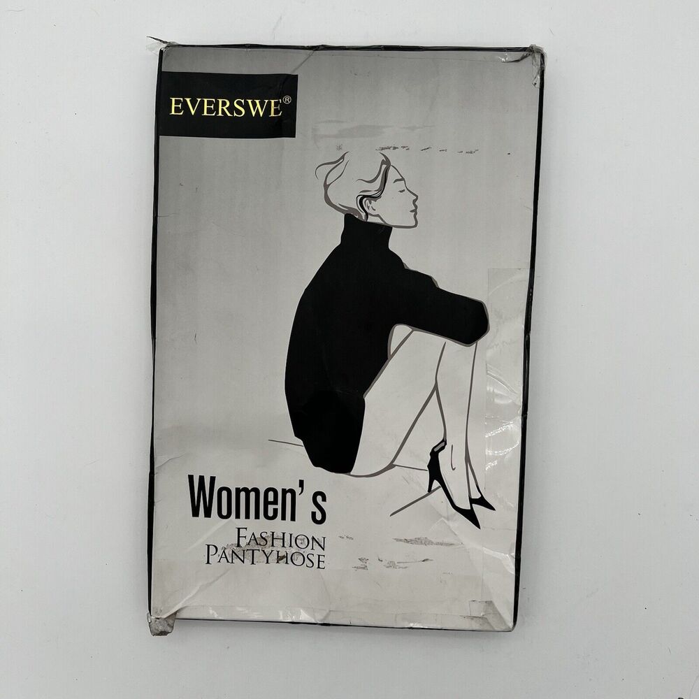 EVERSWE 3‎ Pairs 20D Women’s Sheer Tights With Reinforced Toes, Black Large.
